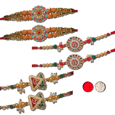 "Set of Rakhis - code 03 - Click here to View more details about this Product